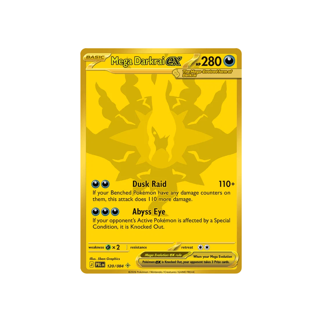 Mega Darkrai ex #120 Pitch Black