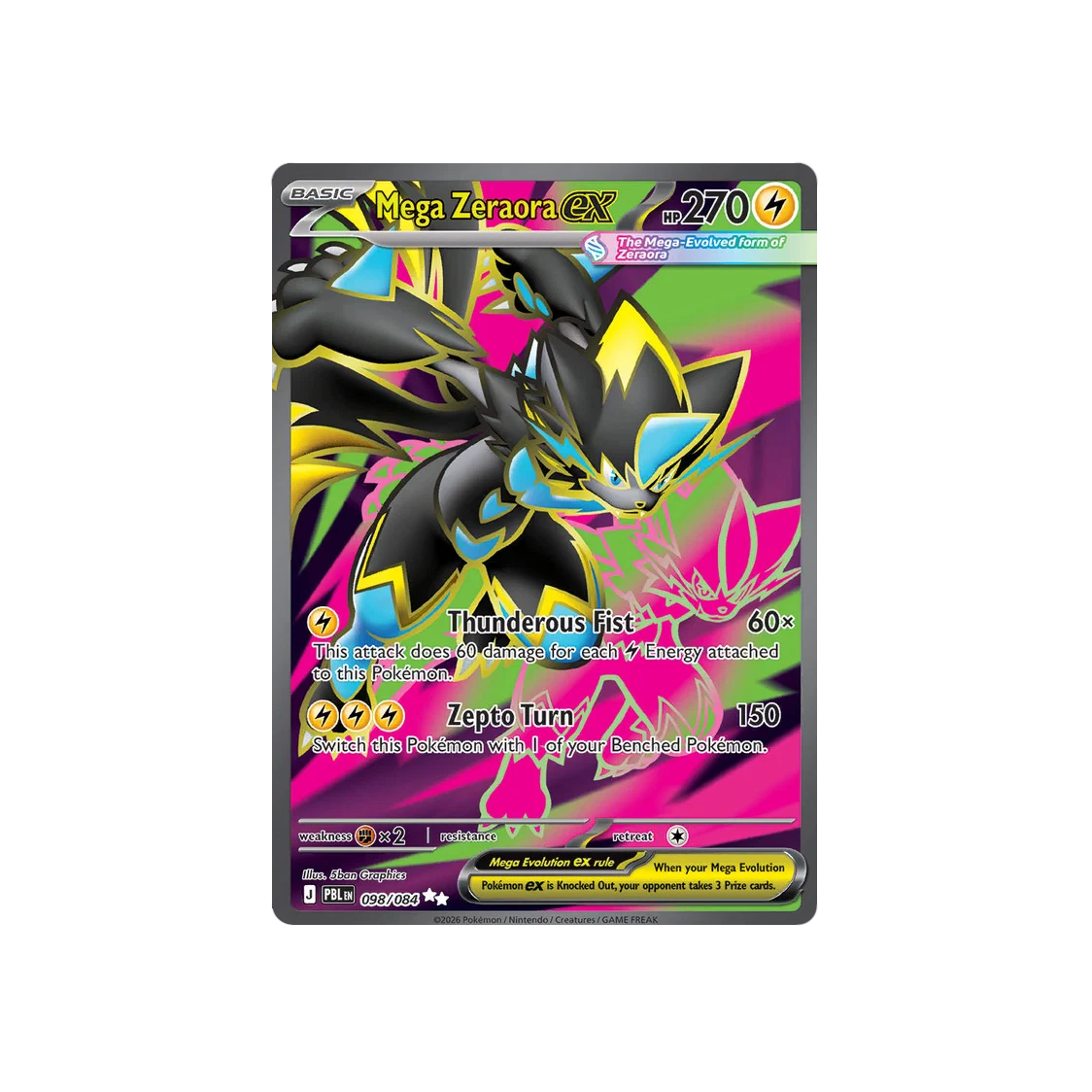 Mega Zeraora ex #98 Pitch Black