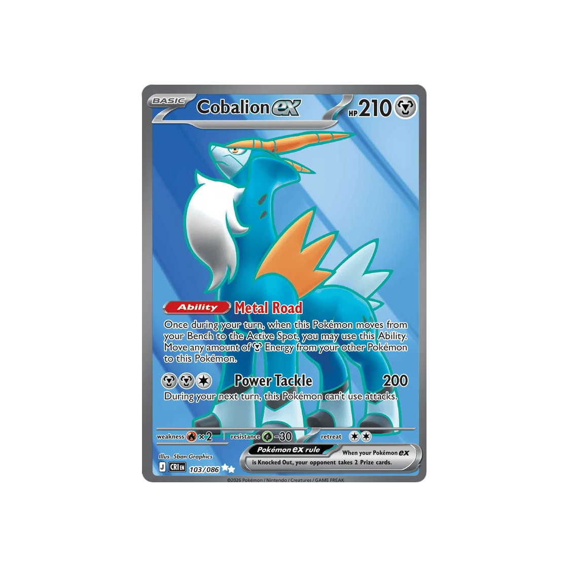 Cobalion ex #103 Chaos Rising