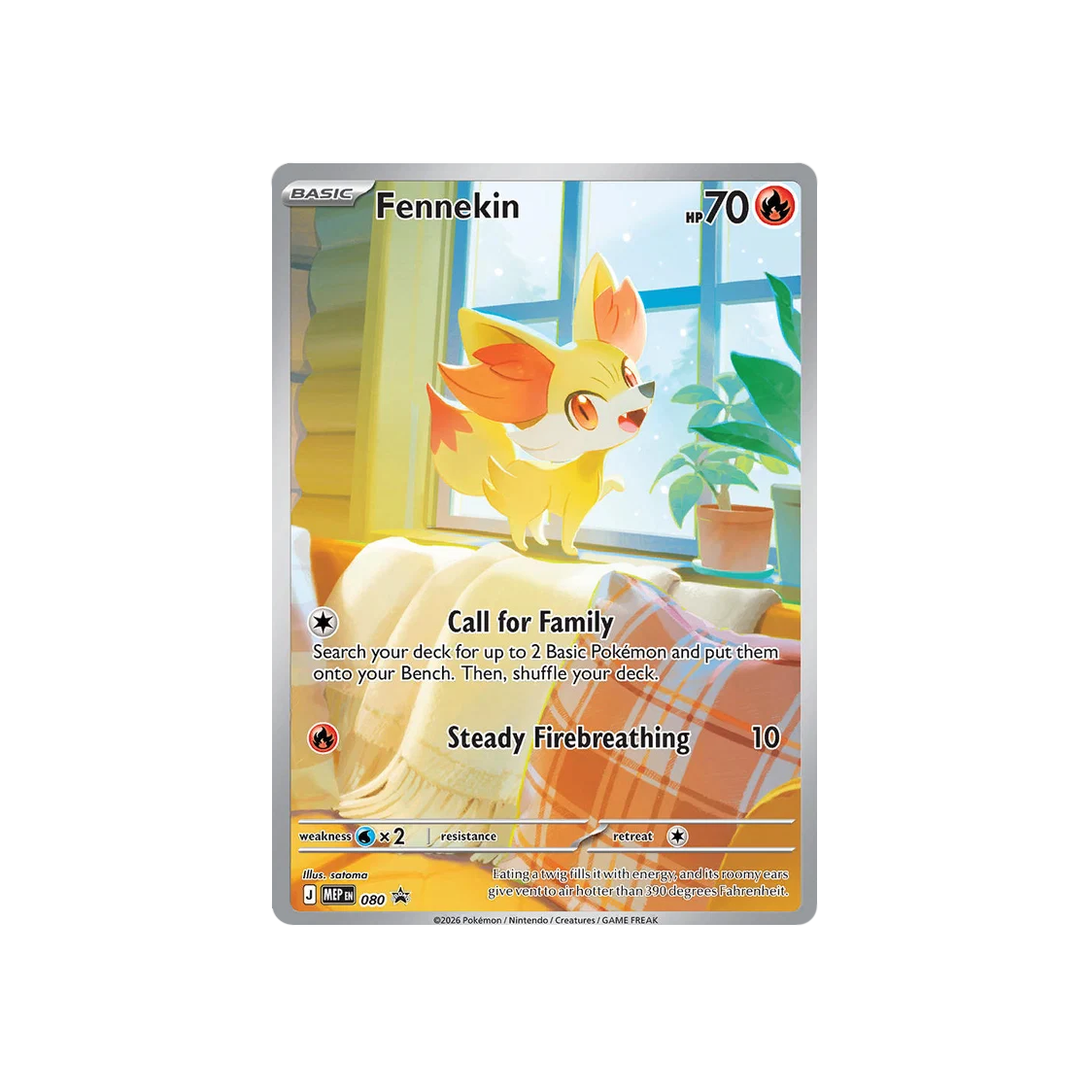 Fennekin Mega Evolution #80 Black Star Promos