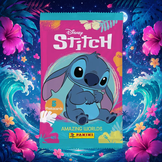 Disney Stitch Amazing Worlds photocard card Boosterpack