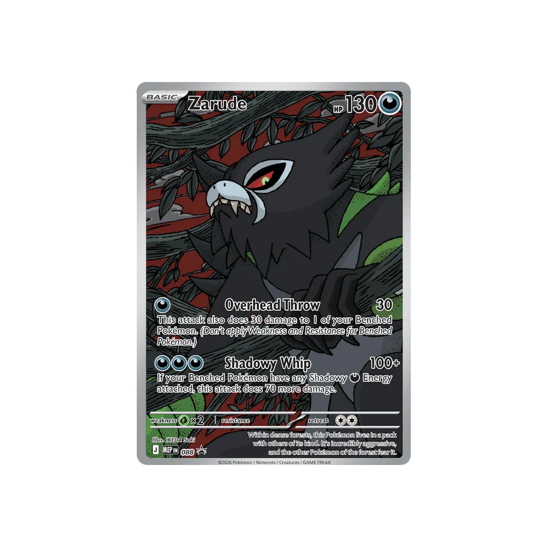 Zarude Mega Evolution #88 Black Star Promos
