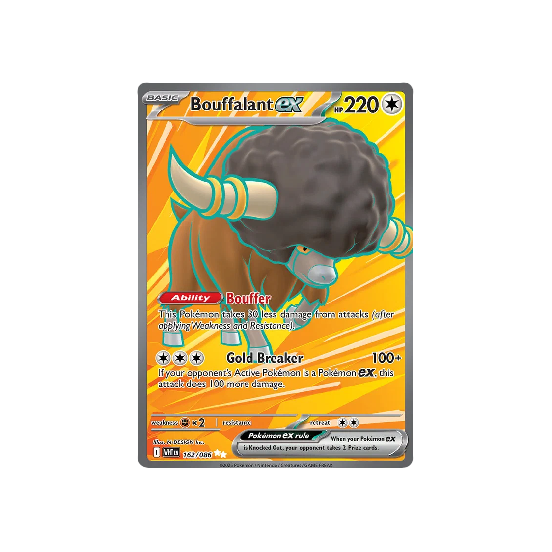 Bouffalant ex #162 White Flare